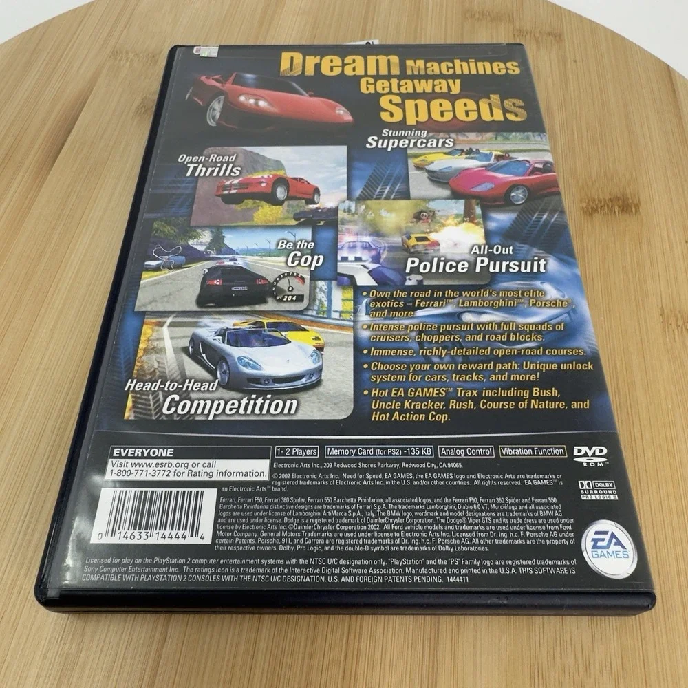 Need‎ for Speed Hot Pursuit 2 PS2 Complete CIB EA Racing Games PlayStation 2